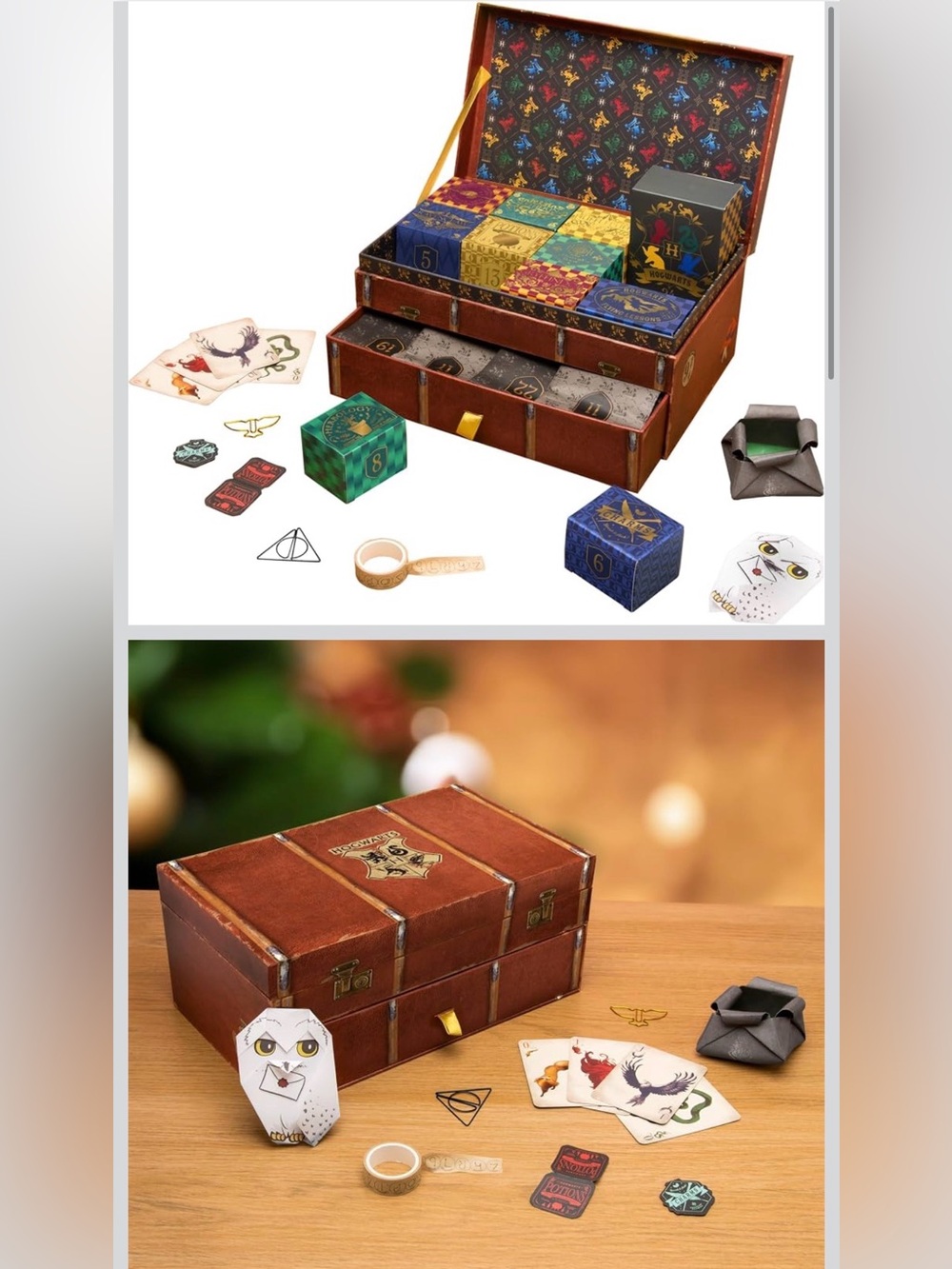 Warner Bros. Harry Potter Keepsake Box Advent Calendar Blue, Red, Gold Brand NEW